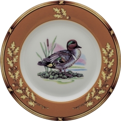 American Wildlife Green Wing Teal Salad Plate (8") by Julie Wear