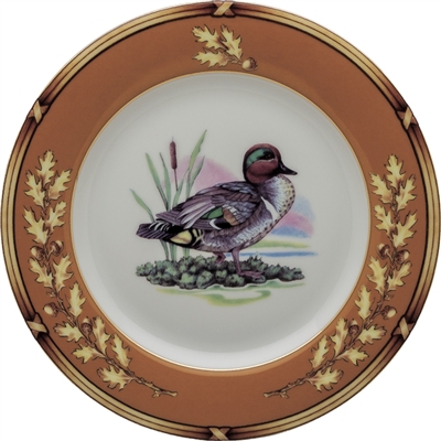 American Wildlife Green Wing Teal Salad Plate (8") by Julie Wear