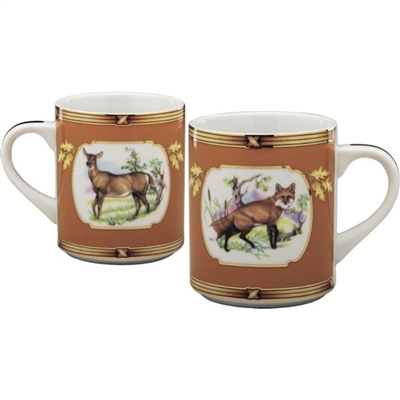 American Wildlife Fox and Doe Mug by Julie Wear