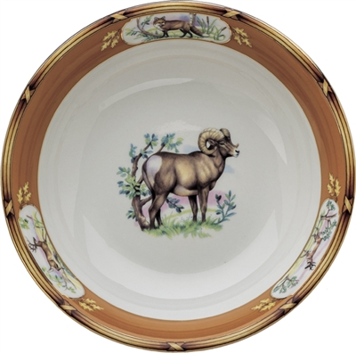 American Wildlife Big Horn Ram Serve Bowl (9") by Julie Wear