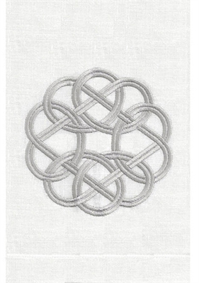 Anali - Knot Guest Towel (Silver/White)