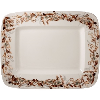 Sologne Foliage Rectangular Platter by Gien France