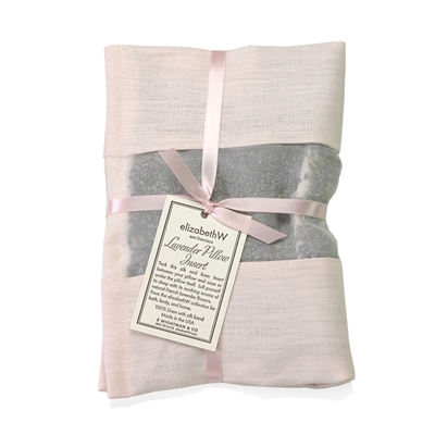 Lavender Pillow Insert in Pink Linen by Elizabeth W