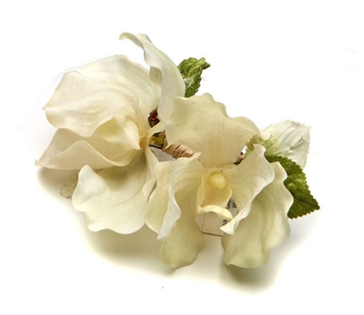 White Vanda Orchid Napkin Ring by Deborah Rhodes
