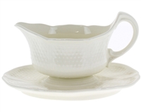 Pont Aux Choux White Sauce Boat by Gien France