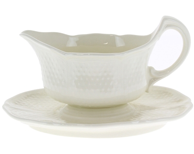 Pont Aux Choux White Sauce Boat by Gien France