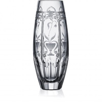 Varga Crystal - Imperial Clear Barrel Vase - 8"