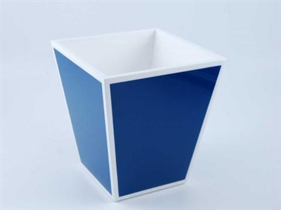 Waste Basket True Blue and White by Pacific Connections