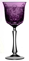Imperial Amethyst Wine Glass by Varga Crystal