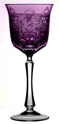 Imperial Amethyst Wine Glass by Varga Crystal