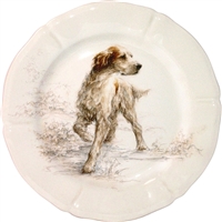 Sologne Setter Anglais Dessert Plate by Gien France