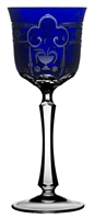 Imperial Cobalt Wine Glass by Varga Crystal