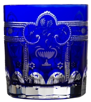 Imperial Cobalt Double Old Fashioned Glass by Varga Crystal