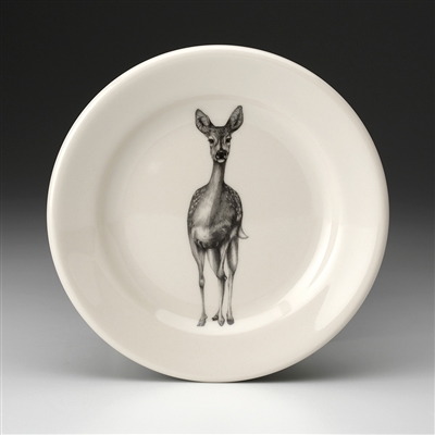 Fallow Doe Deer Salad Plate by Laura Zindel Design