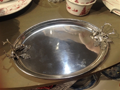 Aspen Antler Small Oval Tray by Cipolla Pewter