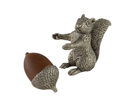 Squirrel with Wood Acorn Salt and Pepper Set  by Vagabond House