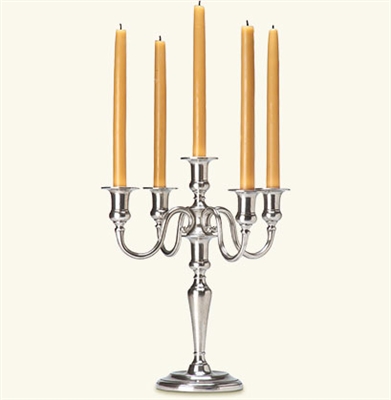 5 Flame Candelabra by Match Pewter