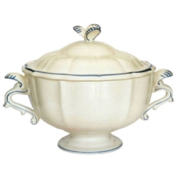 Filet Bleu Soup Tureen by Gien France