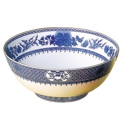 Imperial Blue Round Salad Bowl by Mottahedeh