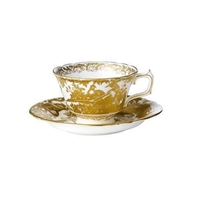 Aves Gold Tea Cup by Royal Crown Derby