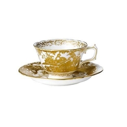 Aves Gold Tea Cup by Royal Crown Derby