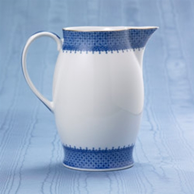 Blue Lace Pitcher by Mottahedeh