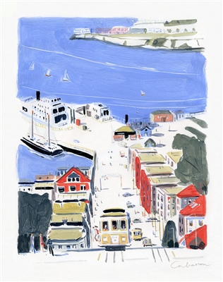 San Francisco Harbour - Dominique Corbasson by Tiger Flower Studio