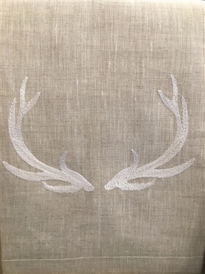 Anali-Elk on Oat Linen Guest Towel
