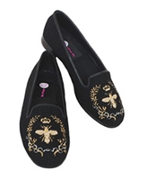 ByPaige - Napoleon Bee on Black Needlepoint Women's Loafer