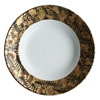 J.L. Coquet - Trois Ors Black Rim Soup Plate