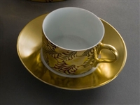 J.L. Coquet - Trois Ors Noir Coffee Saucer