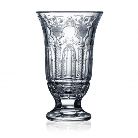 Varga Crystal - Athens Clear Footed Vase - 8"