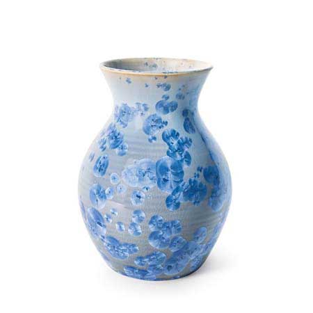 Curio Crystalline Cobalt Medium Vase by Simon Pearce