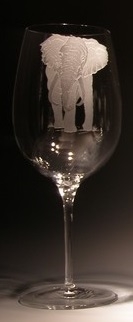 Elephant Wine Glass (26 oz) - Evergreen Crystal