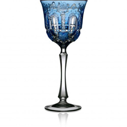 Varga Crystal - Athens Sky Blue Water Glass