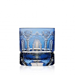 Varga Crystal - Athens Sky Blue Old Fashioned Glass