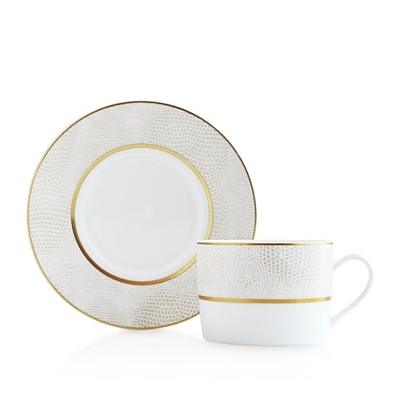 Sauvage Or Tea Cup and Saucer by Bernardaud