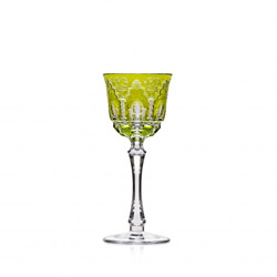 Varga Crystal - Athens Yellow-Green Cordial Glass