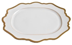 Antique White Oval Platter by Anna Weatherley