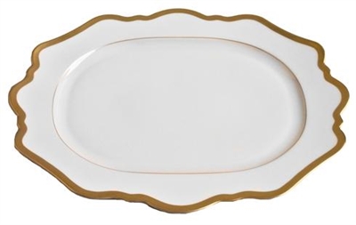 Antique White Oval Platter by Anna Weatherley