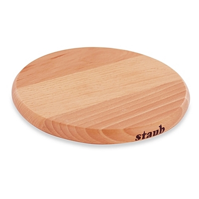 9" Round Magnetic Wooden Trivet by Staub