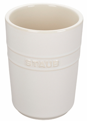 Ceramic Utensil Holder Ivory by Staub