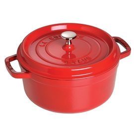 Cast Iron 9-qt Round Cocotte - Cherry by Staub