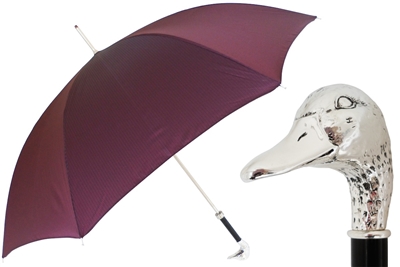 Silver Mallard Umbrella by Pasotti