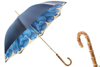 Luxury Blue Dahlia Umbrella by Pasotti