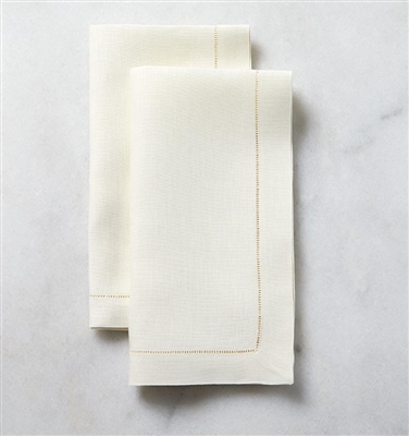 Classico White Dinner Napkins with Custom Monogram (Set of Four) by SFERRA