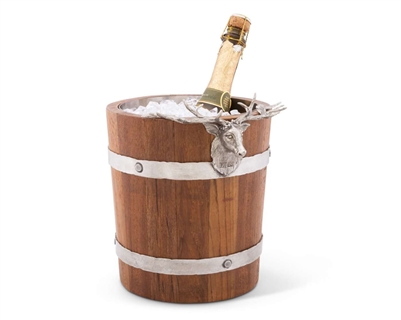 Elk Wood Pail Ice Bucket by Vagabond House