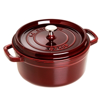 Cast Iron 4-qt Round Cocotte - Grenadine by Staub