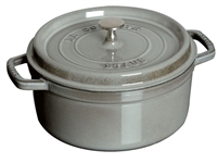 Cast Iron 4-qt Round Cocotte - Graphite Grey by Staub