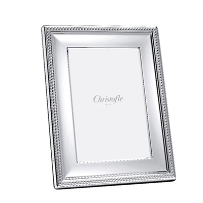 Perles Silver Plated 5x7 Frame by Chirstofle